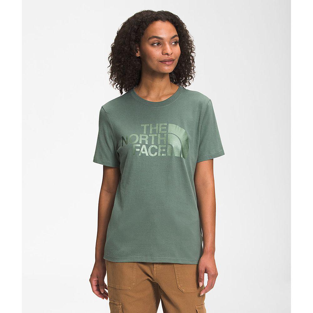 The North Face Κοντό Μανίκι Half Dome Cotton Γυναικεια T Shirt - Πρασινο (ZKWI89275)
